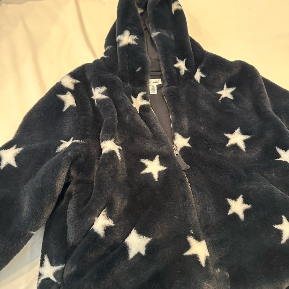 Splendid Black and White Star Kids Puffer Jacket